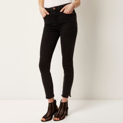 Washed black high waisted Lori jeans